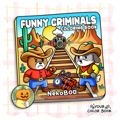 Funny Criminals Coloring Book - Silly Crimes Coloring Pages