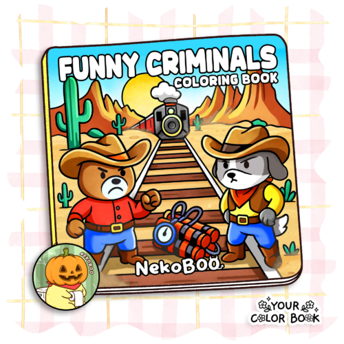 Funny Criminals Coloring Book - Silly Crimes Coloring Pages