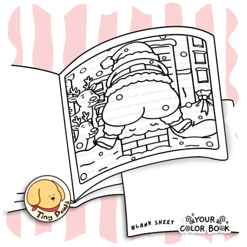 Christmas Butts Coloring Book - Adorable Animal Characters in Hilarious Poses Coloring Pages