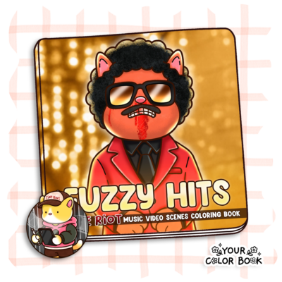 Fuzzy Hits: A Cute & Amusing Coloring Book featuring Delightful Animal Singers & Legendary Music Scenes Calming Designs for All Ages Stress Relief