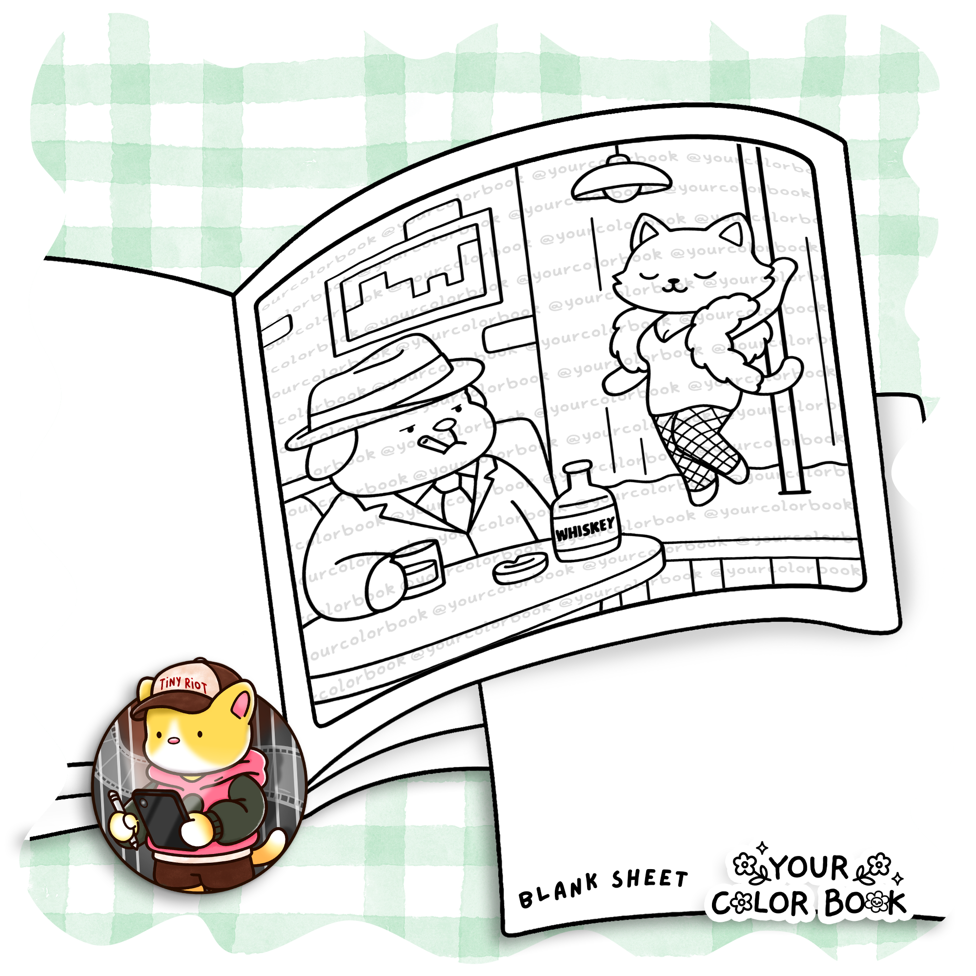 Paws Mafia Coloring Book Playful Gangster Coloring Pages with Endearing Animal Characters 3