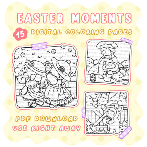 Easter Moments Coloring Pages (PDF Download)